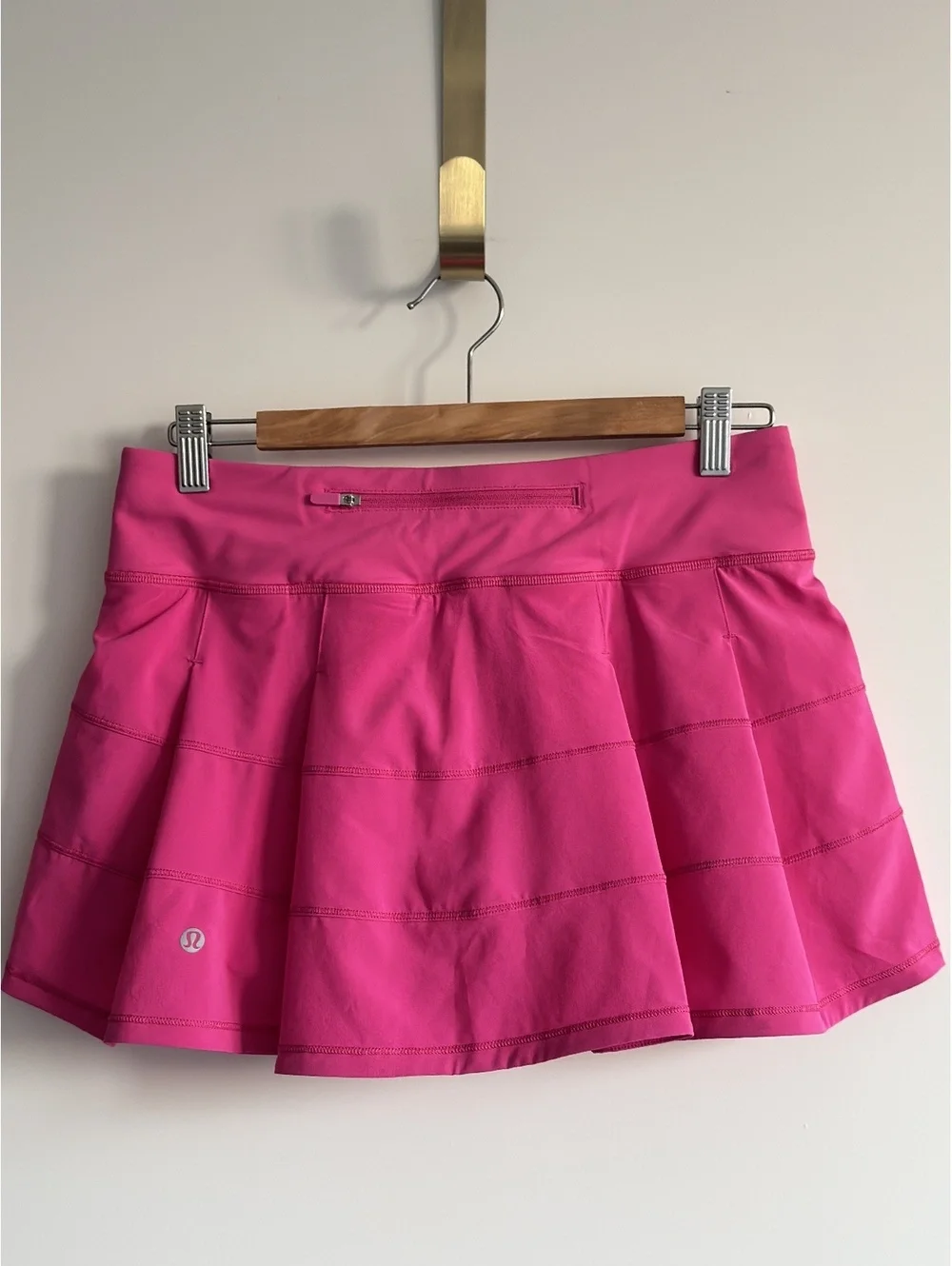 Lululemon Pace Rival Mid-Rise Skirt Pink Highlight Tennis Running Golf Skort 8